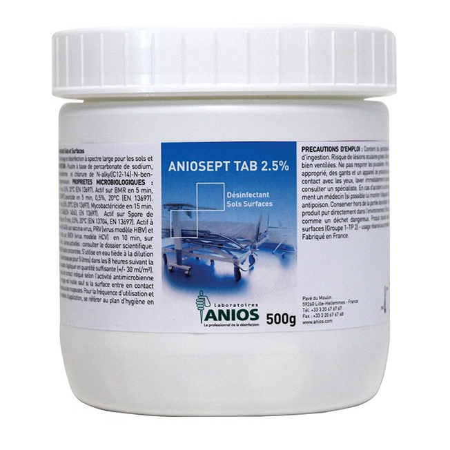 Aniosept Tab 2.5% 500g 150'S